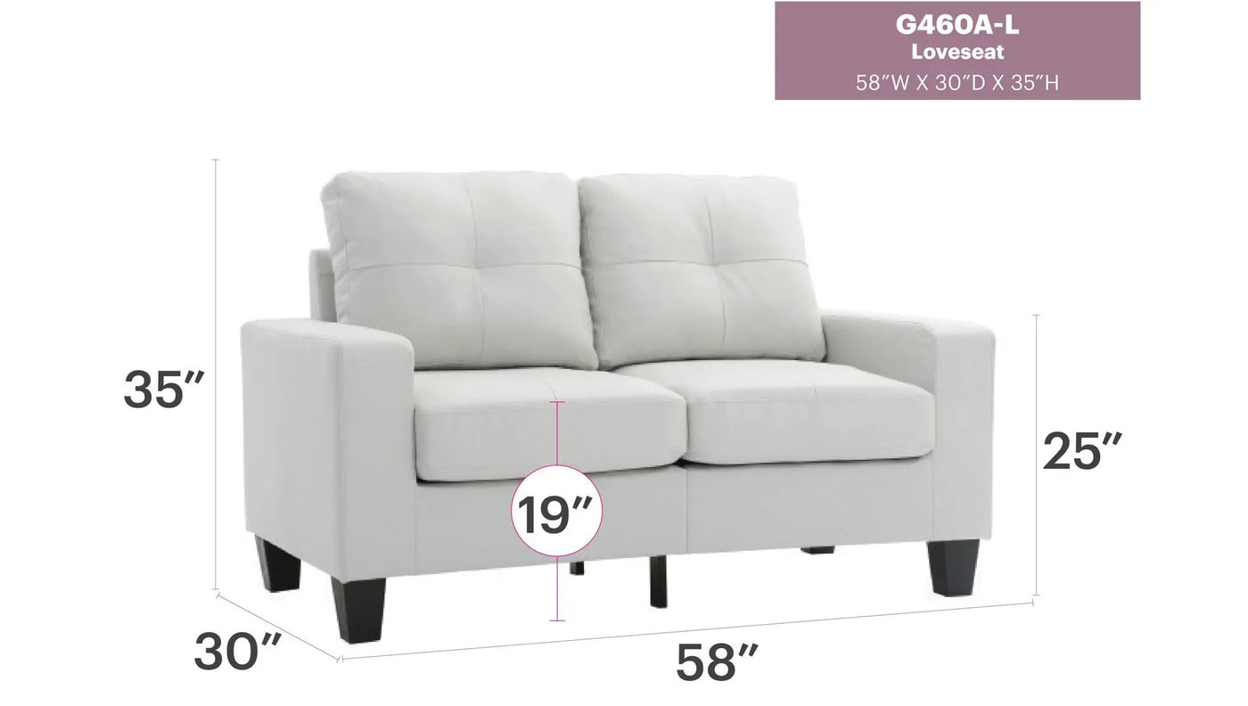 Newbury - Track Arm Loveseat For Cozy Spaces by HouseOfZazla