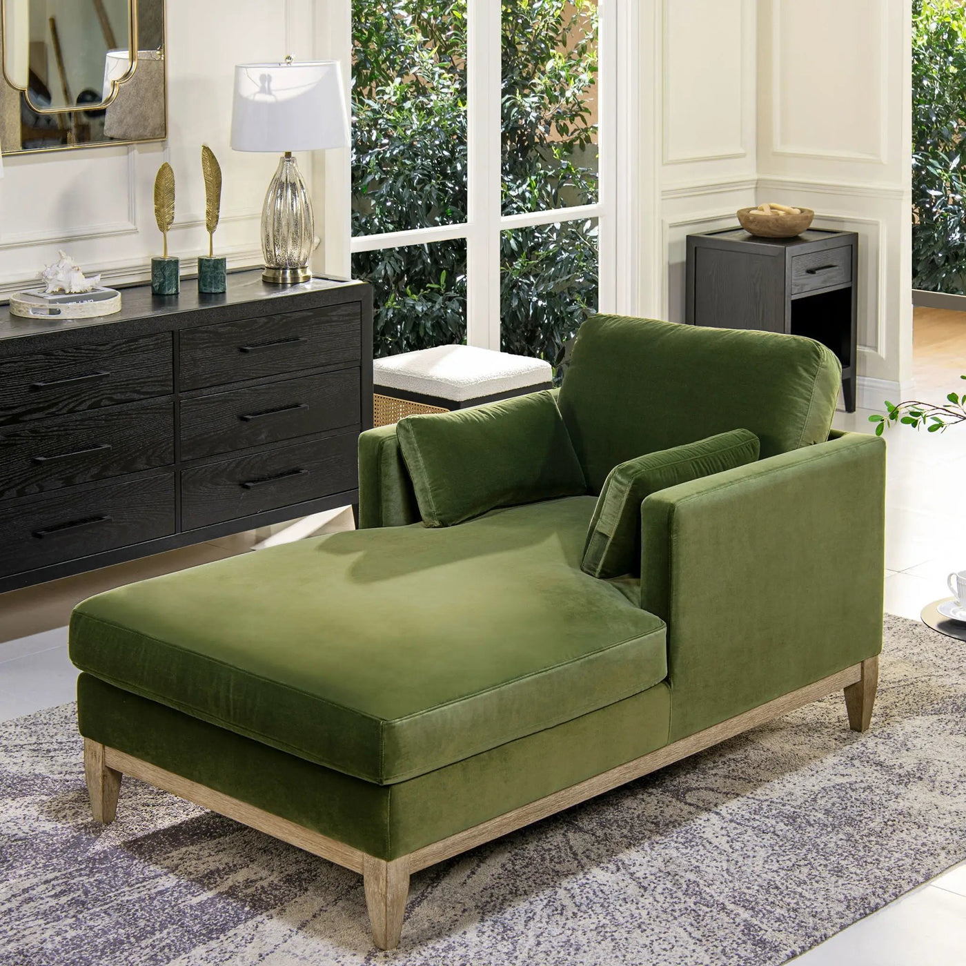 Knox - Modern Farmhouse Chaise Lounge Chair by Unique Piece Furniture