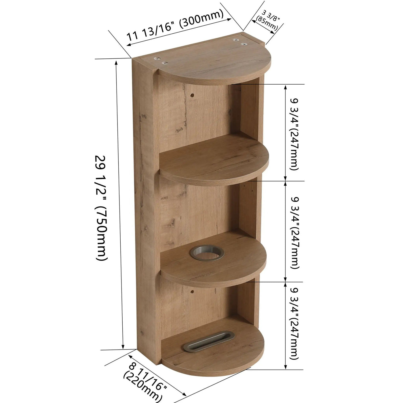 Bathroom Wall Mounted Storage Rack With Floating Design by HouseOfZazla