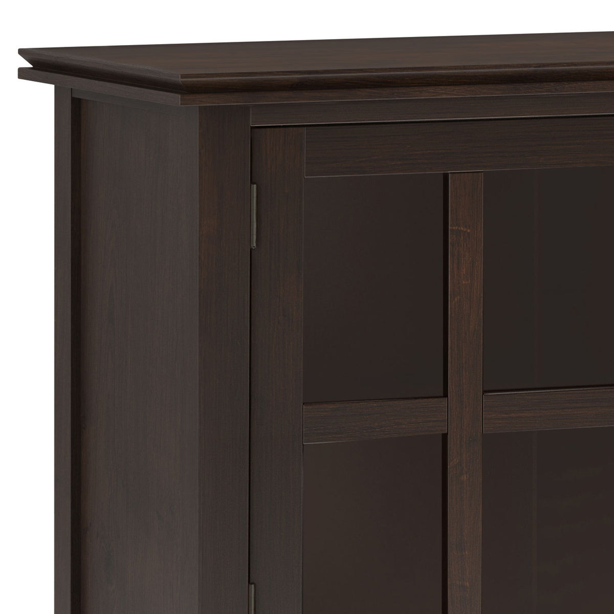 Large Sideboard Buffet with Tempered Glass Doors - Dark Chestnut Brown, photo 8 of 11