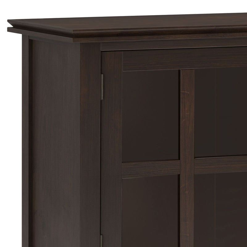 Large Sideboard Buffet with Tempered Glass Doors - Dark Chestnut Brown, photo 8 of 11