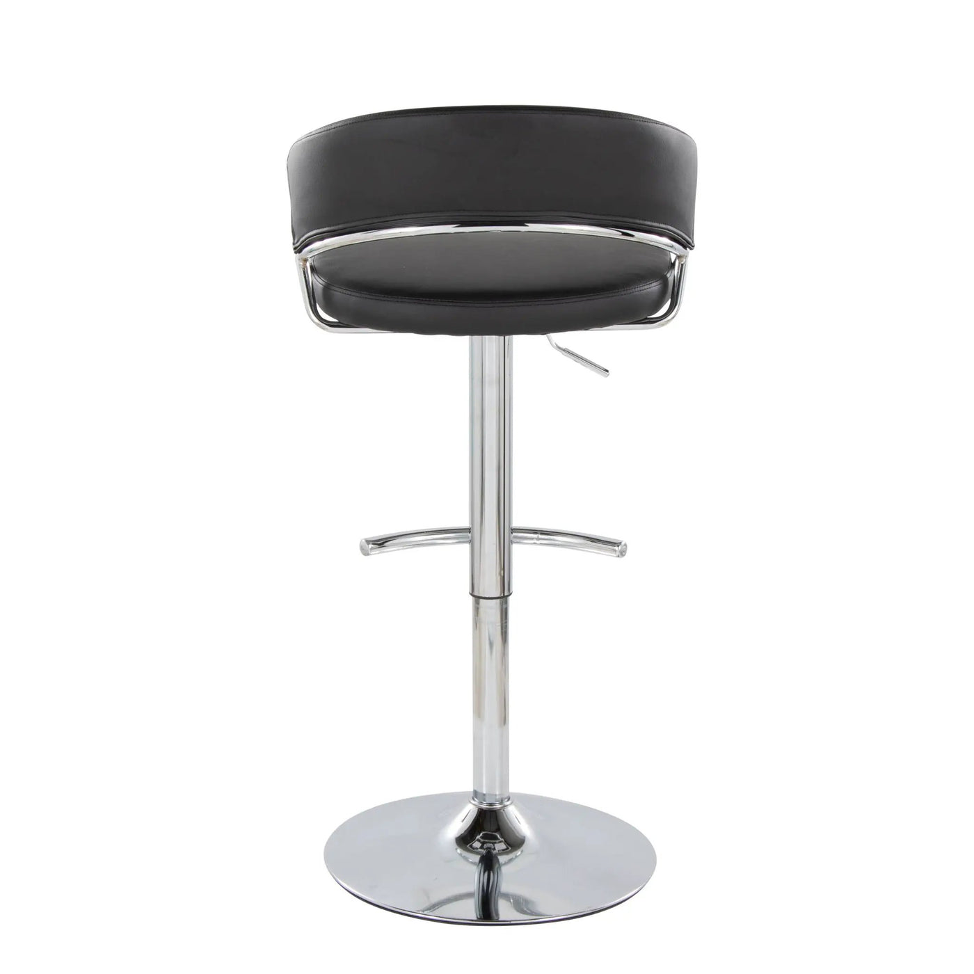 Jie - Contemporary Adjustable Barstool With Swivel & Rounded T Footrest (Set of 2) by HouseOfZazla
