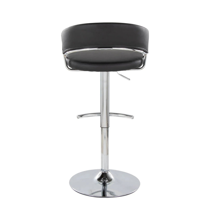 Jie - Contemporary Adjustable Barstool With Swivel & Rounded T Footrest (Set of 2) by Unique Piece Furniture