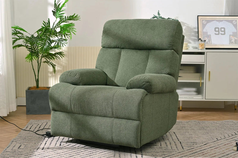 Oversized Power Lift Recliner Chai With Remote Control, Side Pocket, Spacious Seat by HouseOfZazla