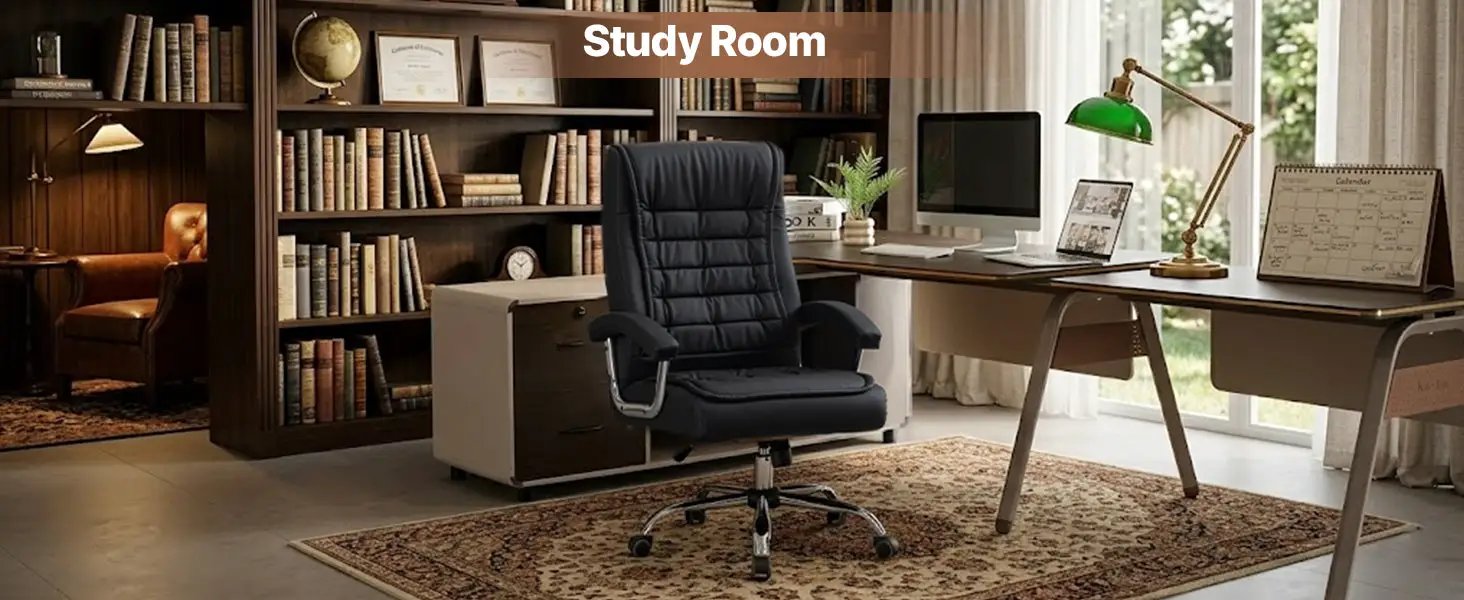 Executive Office Chair - High Back PU Leather Ergonomic Design by HouseOfZazla