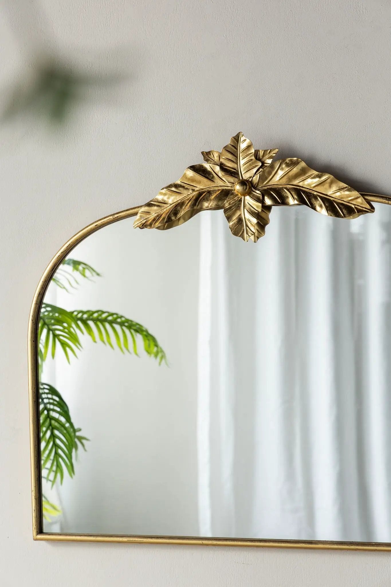 Arched Wall Mirror With Metal Frame, Wall Mirror For Living Room by HouseOfZazla