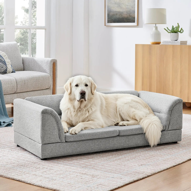 Oversized Pet Sofa, Curved Armrest Rectangular Dog Sofa by HouseOfZazla