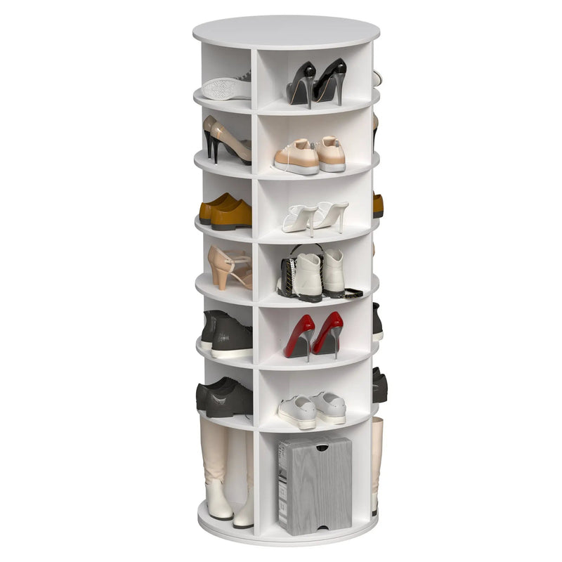 Rotating Shoe Rack Tower - 7-Tier Spinning Shoe Organizer by HouseOfZazla