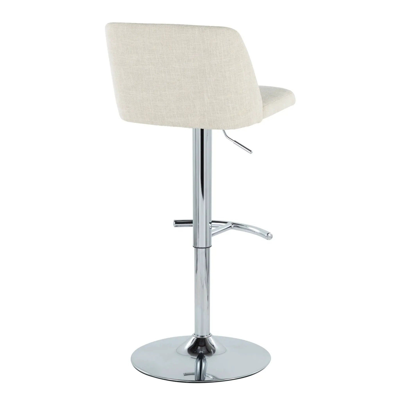 Toriano - Contemporary Adjustable Barstool Swivel With Rounded T Footrest (Set of 2) by HouseOfZazla