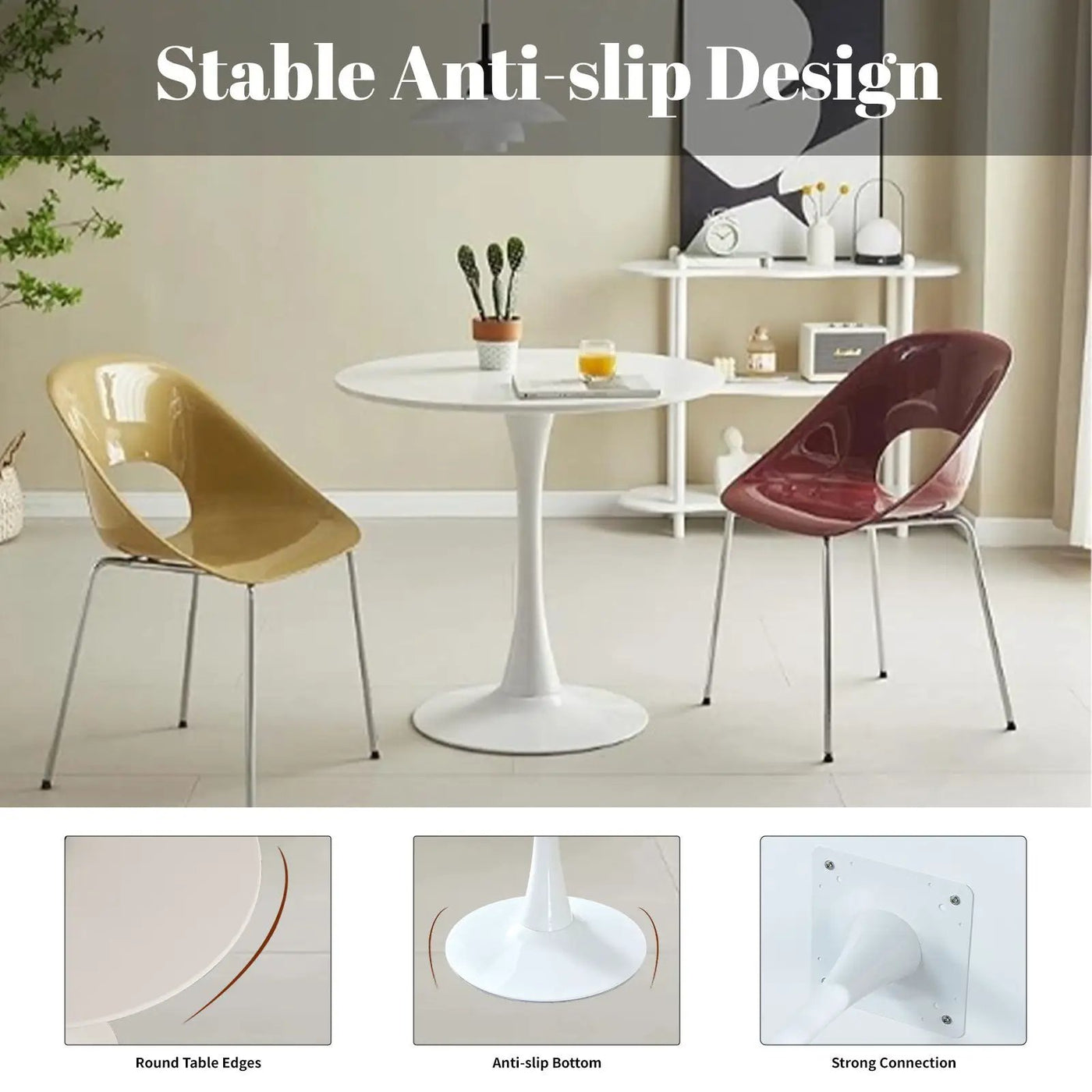 Round Dining Table With Tulip Style Base by HouseOfZazla