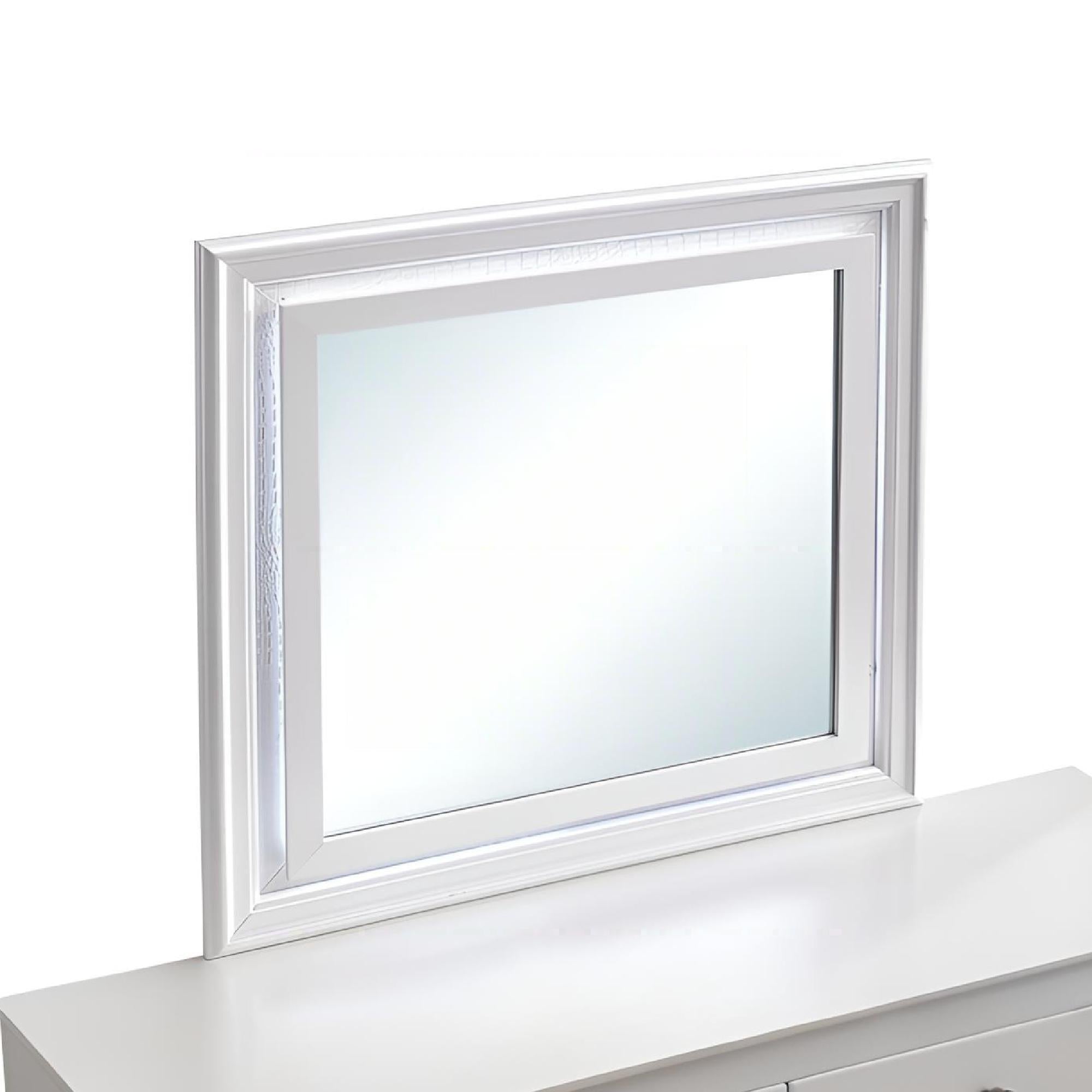 Verona - Mirror With Premium Low Distortion Glass - White by HouseOfZazla