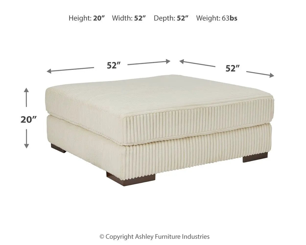 Lindyn - Oversized Accent Ottoman by Unique Piece Furniture