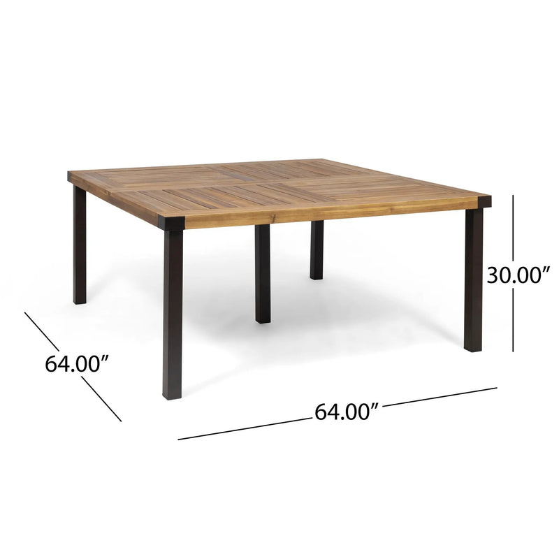 9-Piece Acacia Wood Outdoor Patio Dining Set by HouseOfZazla