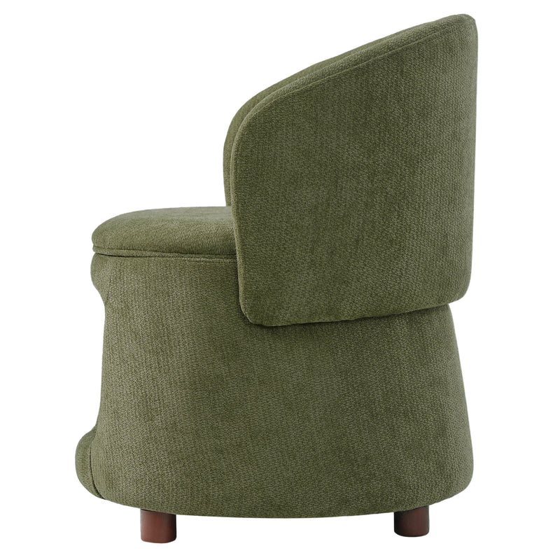 Green Pet Friendly Chair with Hidden Pet Nook and Convertible Stool by HouseOfZazla