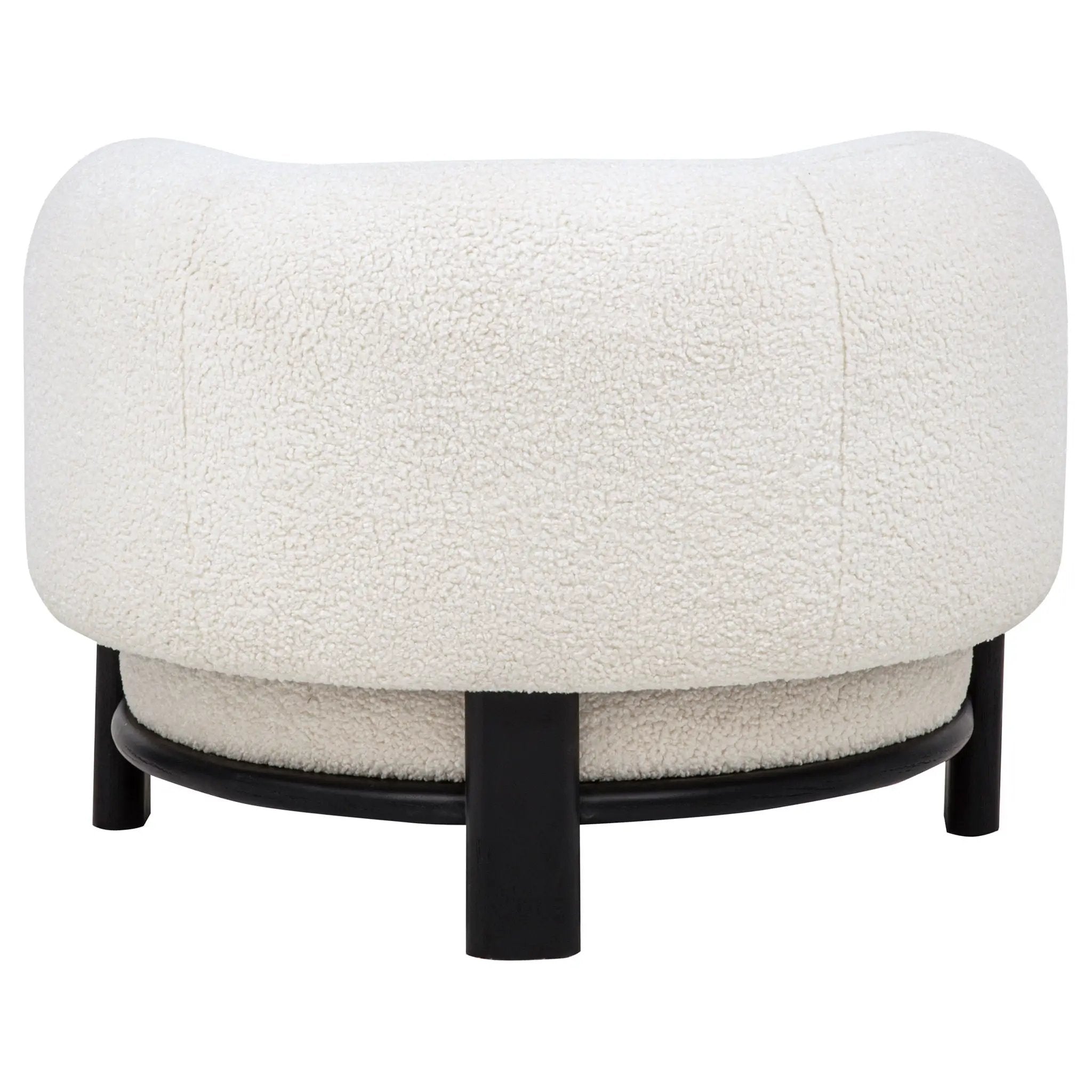 Lawler Upholstered Barrel Back Accent Chair Ivory and Black by Unique Piece Furniture