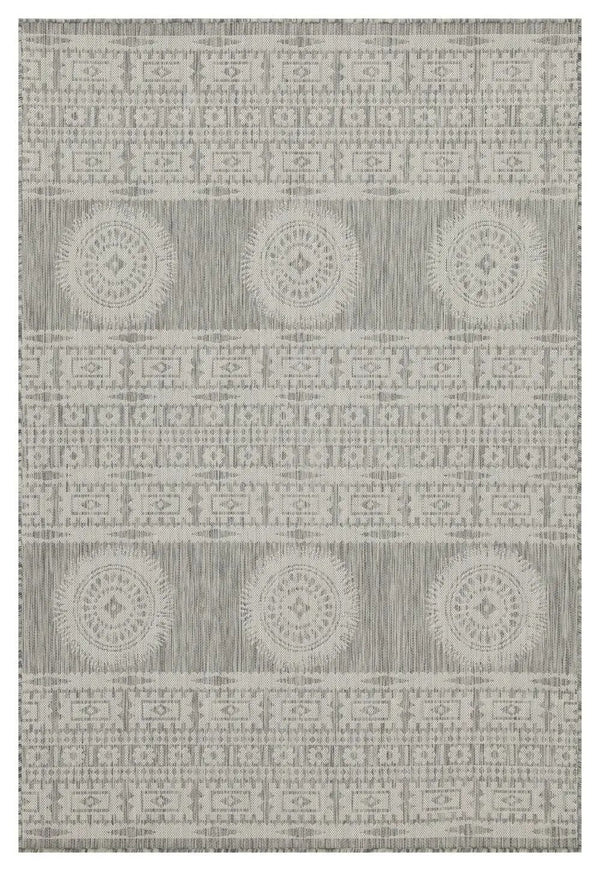 Sunshine - 5'3" X 7'3" Indoor, Outdoor Area Rug Polypropylene - Silver