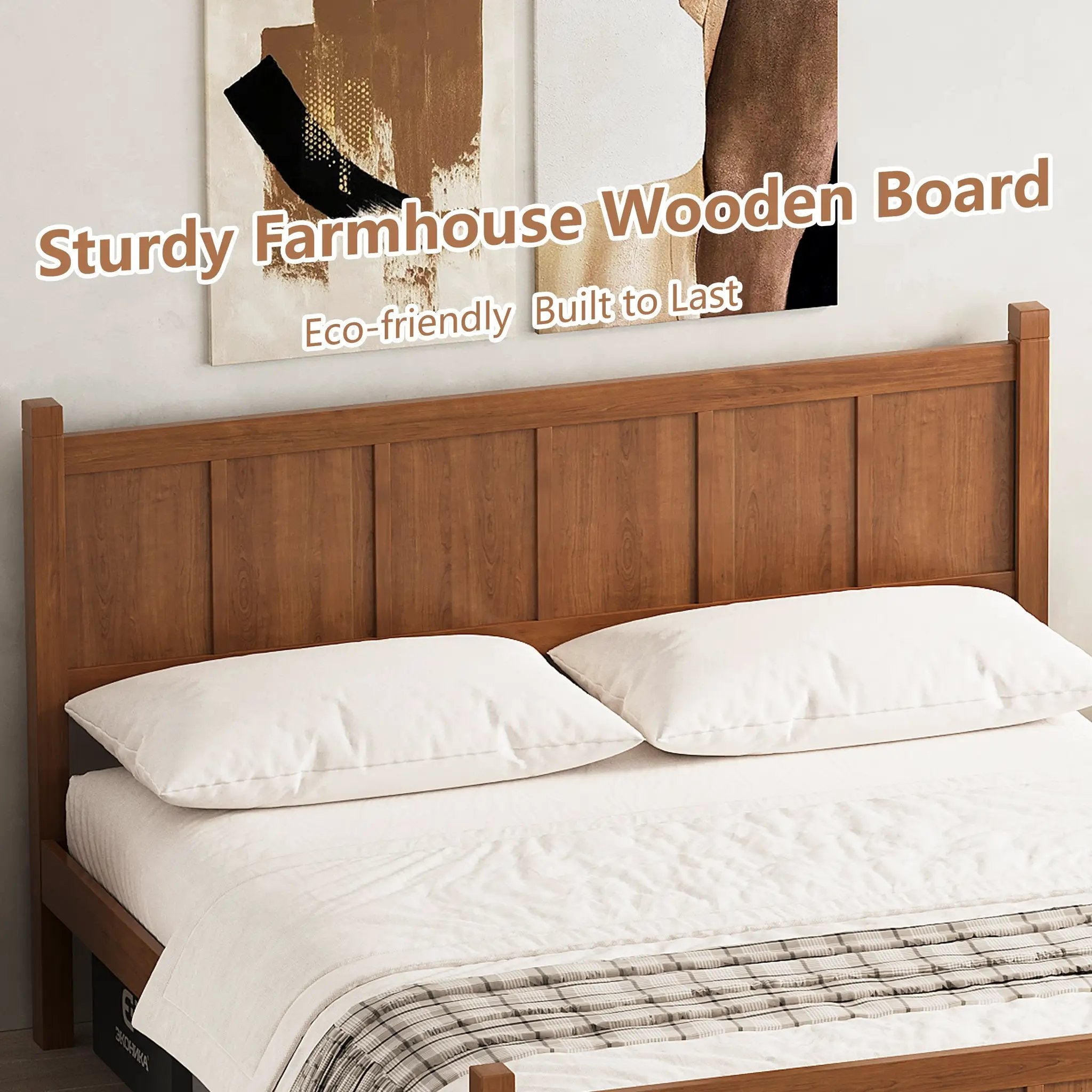 Queen Size Flat Panel Bed with Headboard & Footboard by HouseOfZazla