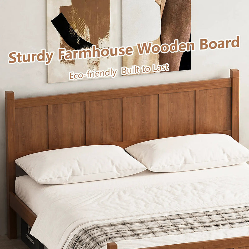 Queen Size Flat Panel Bed with Headboard & Footboard by HouseOfZazla
