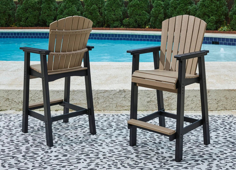 Fairen Trail - Tall Barstool (Set of 2) - Black / Driftwood by Unique Piece Furniture