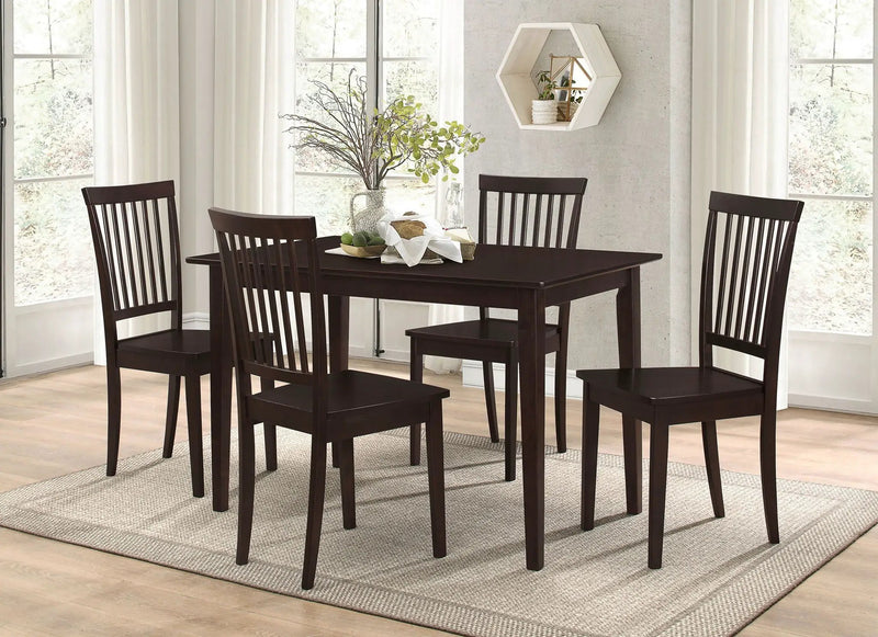 Gomez 5-piece Rectangular Dining Table Set Cappuccino by Unique Piece Furniture