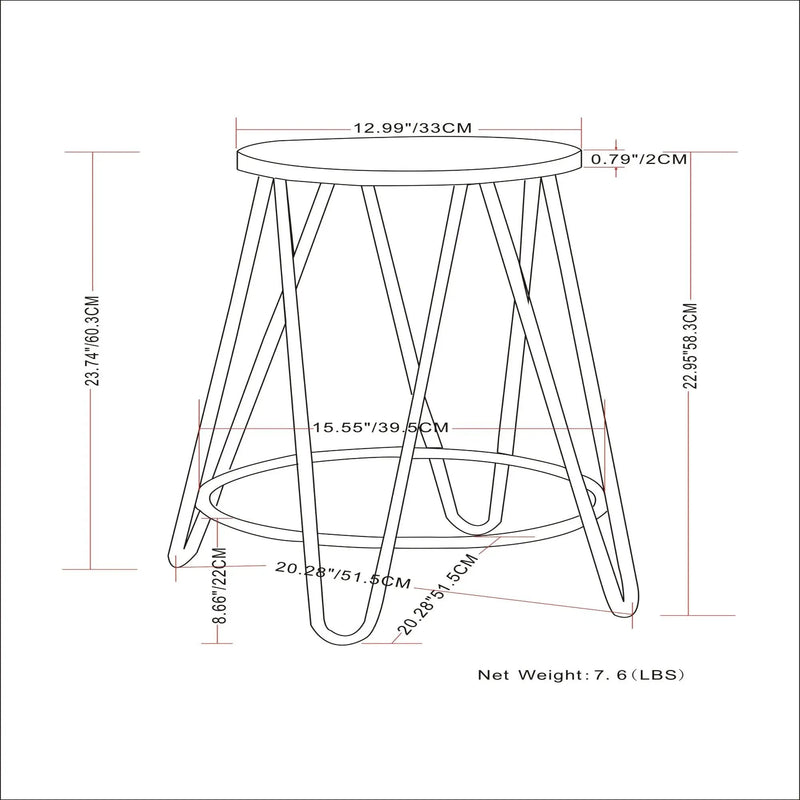 Simeon - Multifunctional Metal Stool With Wood Seat by HouseOfZazla