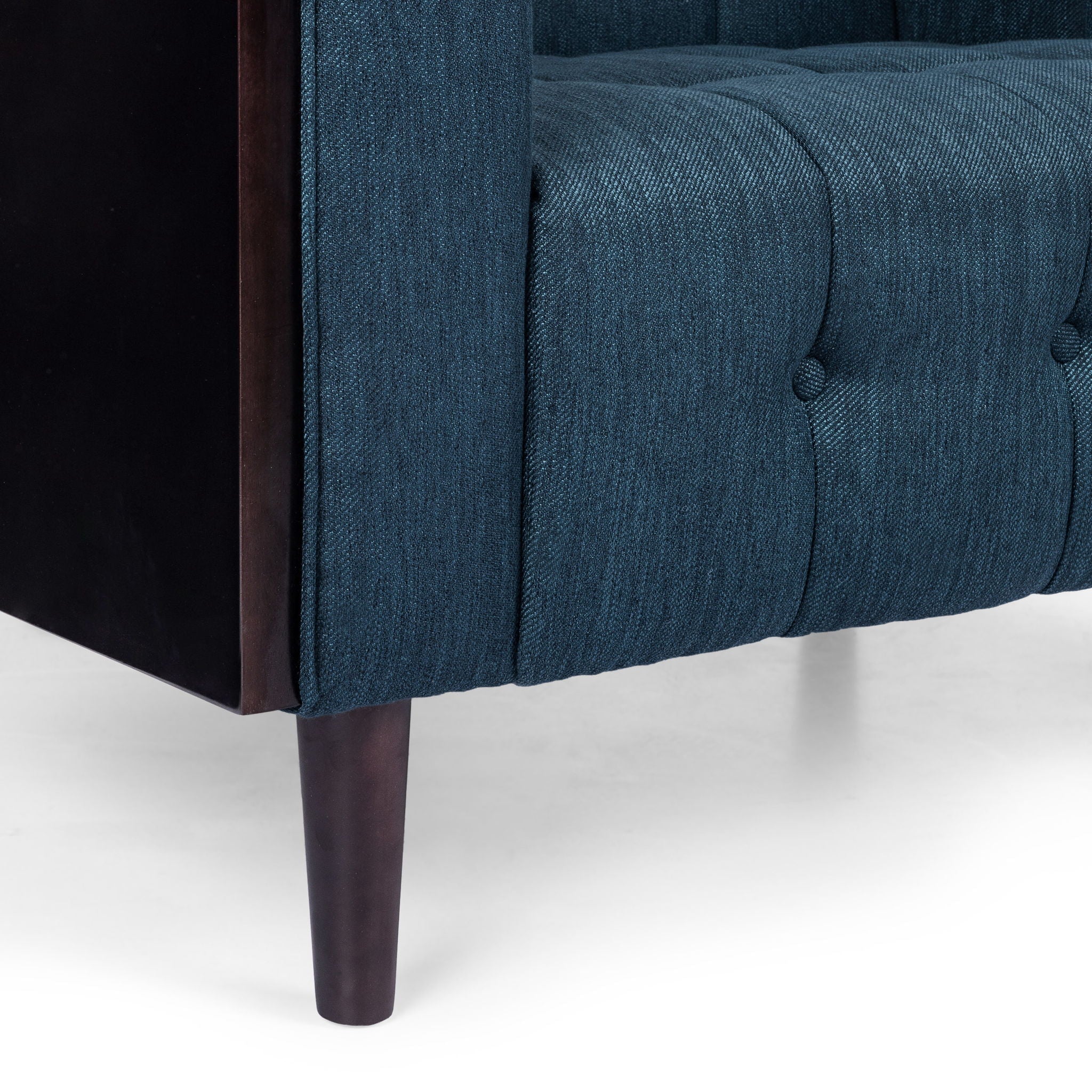 Contemporary Mid-Century Charm 3 Seater Sofa With Button Tufted Waffle Stitching by HouseOfZazla