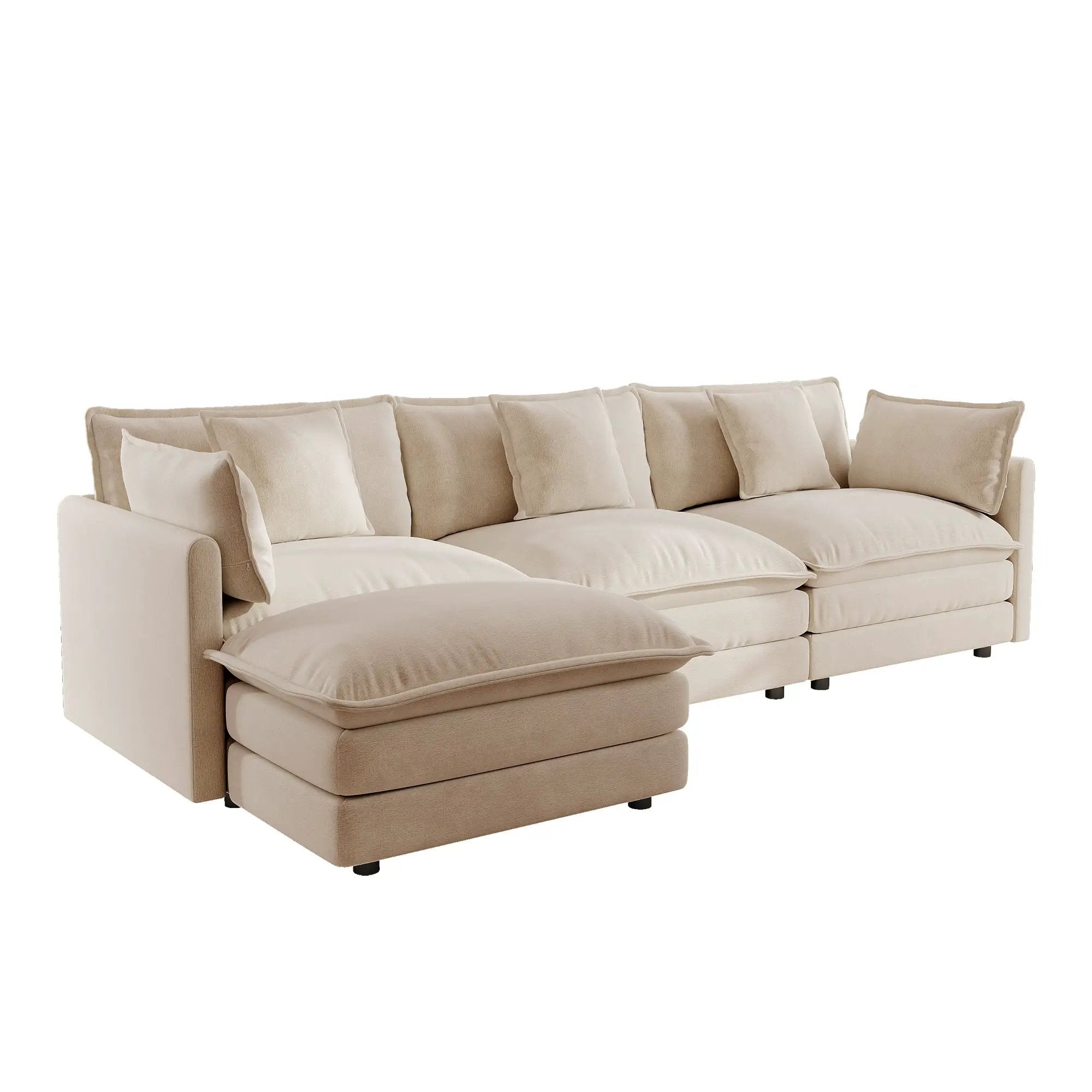 Free Combination Comfy Upholstery Modular Oversized L Shaped Sectional Sofa by HouseOfZazla