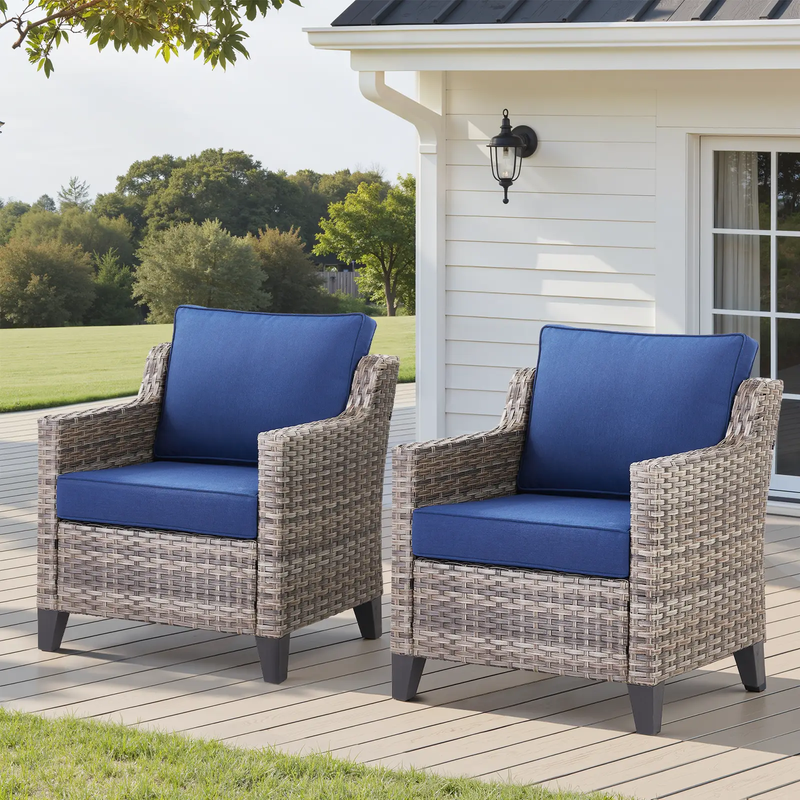 Outdoor Patio Arm Chairs Set of 2 by HouseOfZazla