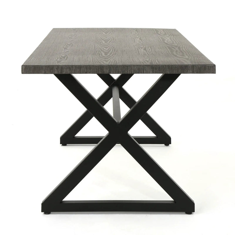 Rolando Outdoor Aluminum Dining Table with Steel Frame by HouseOfZazla