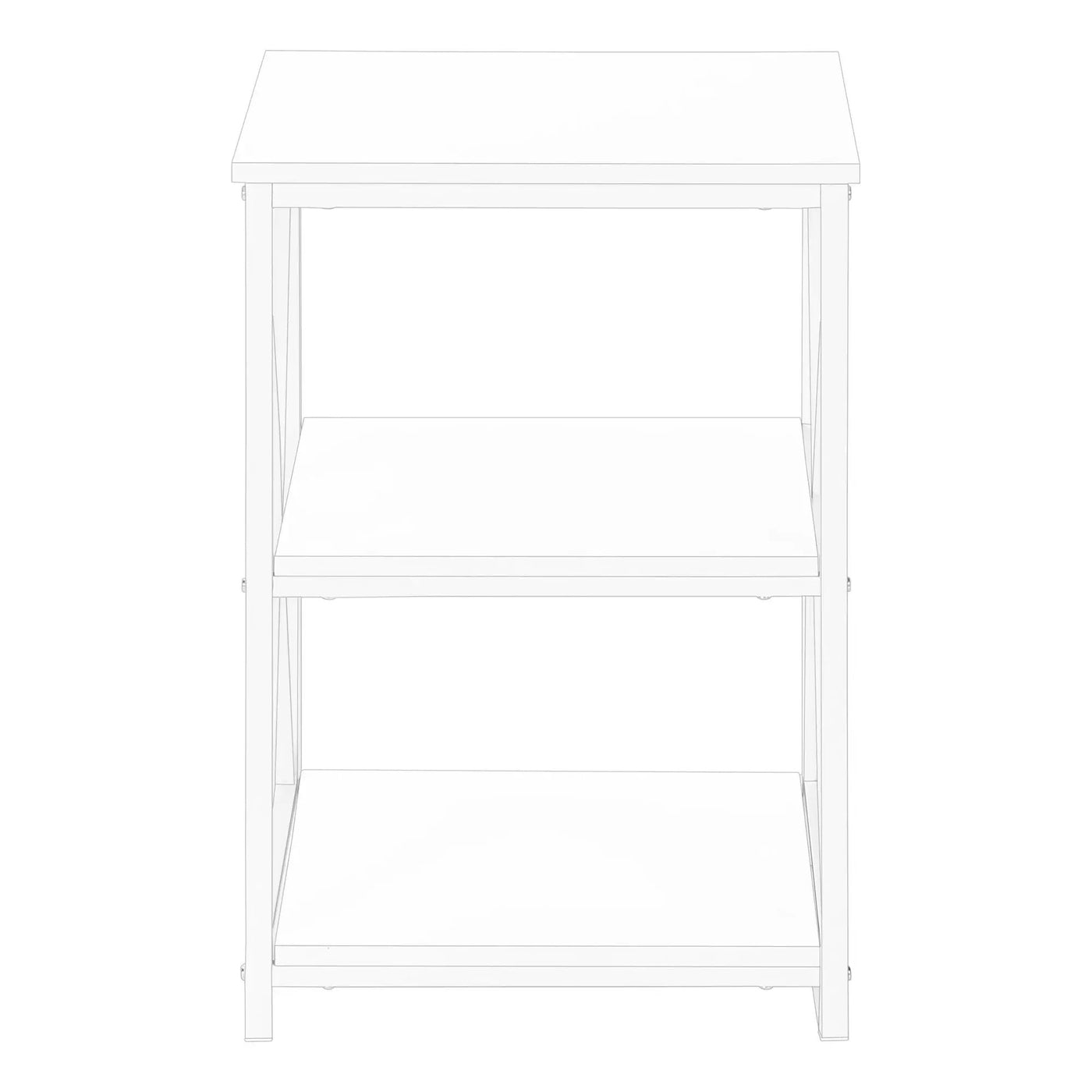 3 Tier Accent Table, Side Marble Look Contemporary & Modern by Unique Piece Furniture