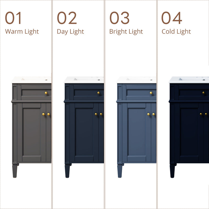 24" Bathroom Vanity with 2 Doors and Tip-Out Drawer by HouseOfZazla