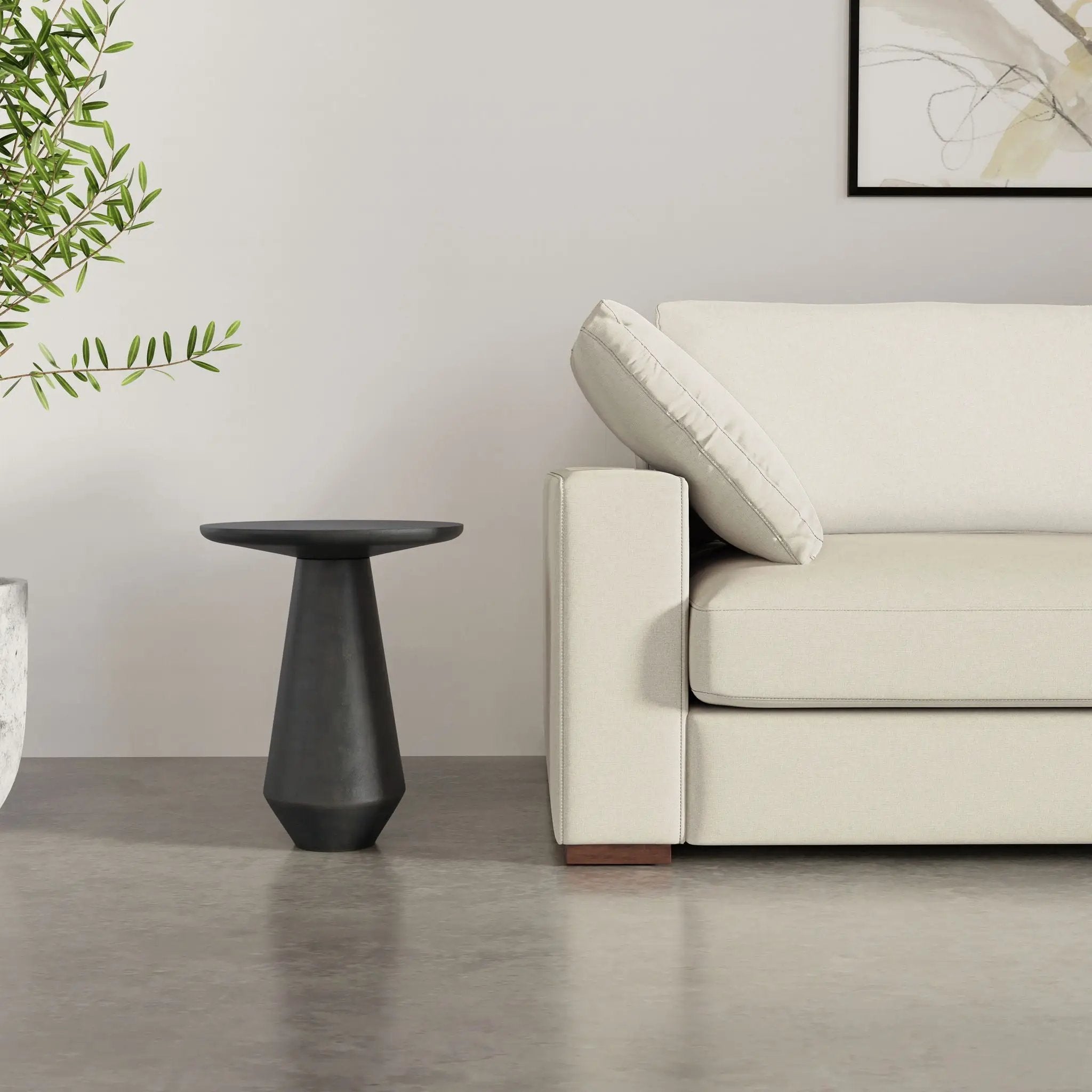 Gloria - Cast Aluminum Side Table - Black by HouseOfZazla
