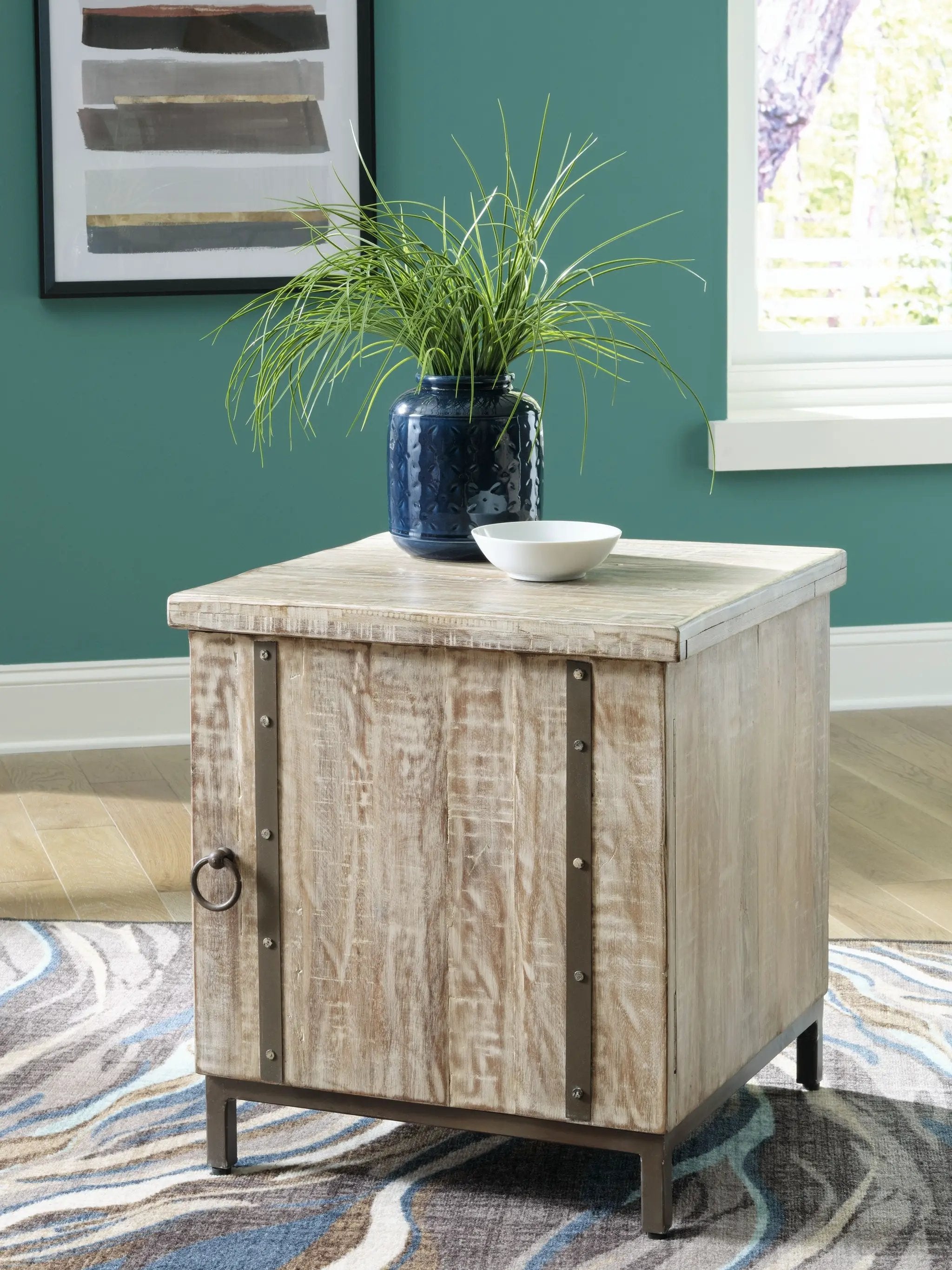 Laddford - Accent Cabinet - Shelf - Whitewash by Unique Piece Furniture