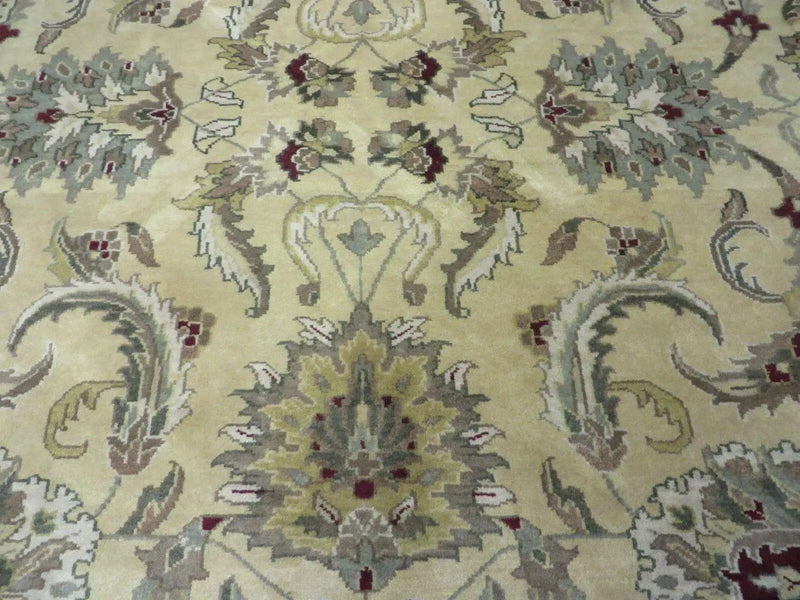 9' X 12' Vintage Handmade India Oriental Jaipur Quality Tea Wash Hand Knotted by Jewel Rugs