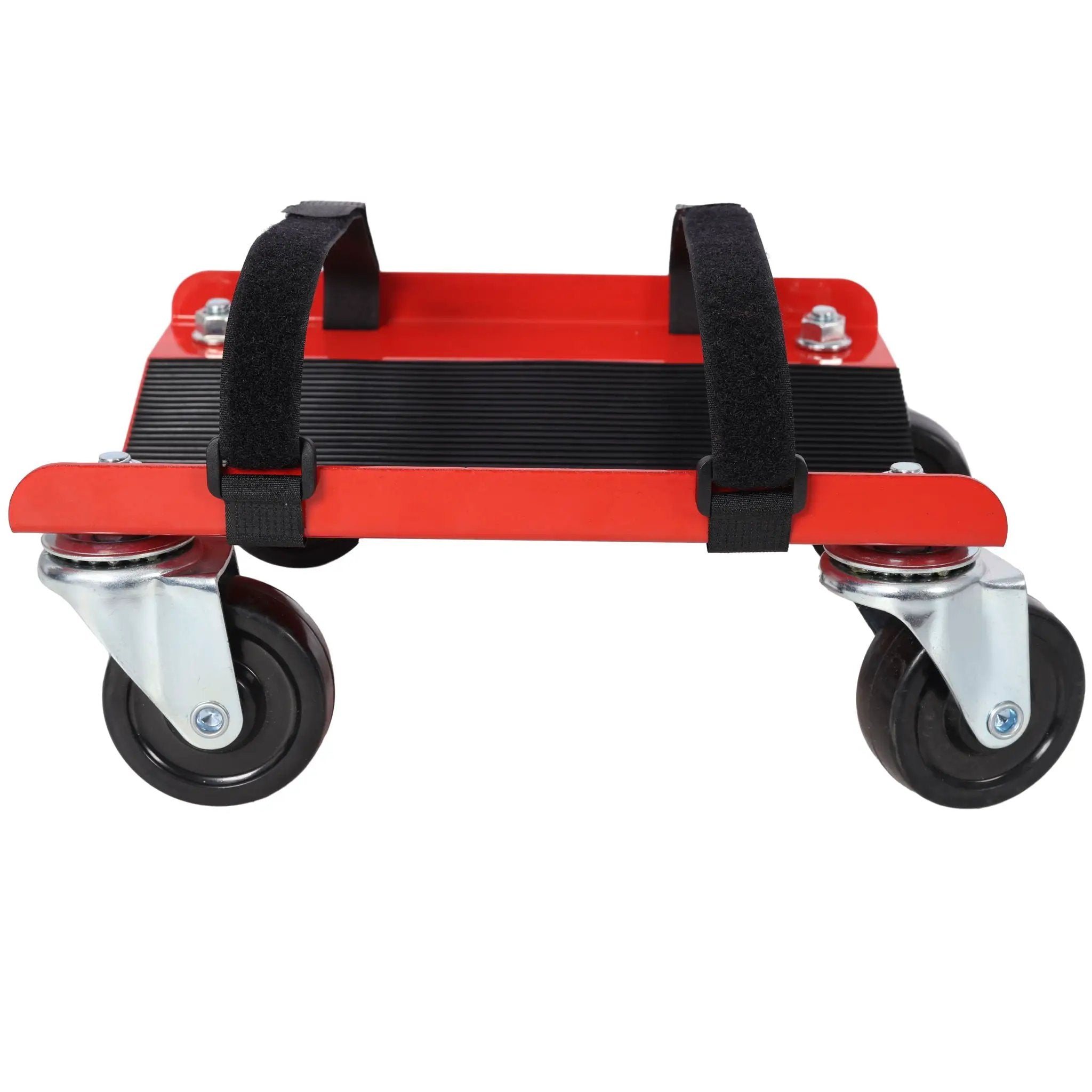 Heavy Duty Snowmobile Dolly V Slide With 2.5" Swivel Casters, Rubber Pad, 1500Lbs Capacity Steel - Red by HouseOfZazla