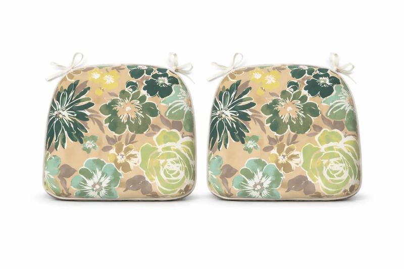 Outdoor Patio Chair Cushions - Water-Repellent U-Shape Thick Foam Seat Cushions with Ties by HouseOfZazla