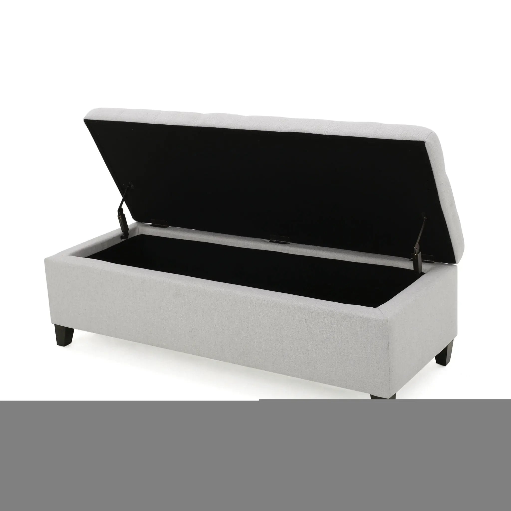 Upholstered Storage Ottoman Bench, Foot Rest For Bedroom by HouseOfZazla