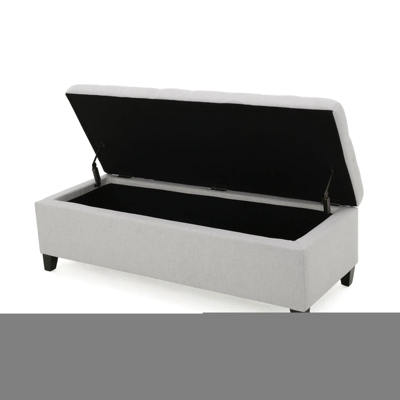 Upholstered Storage Ottoman Bench, Foot Rest For Bedroom by HouseOfZazla