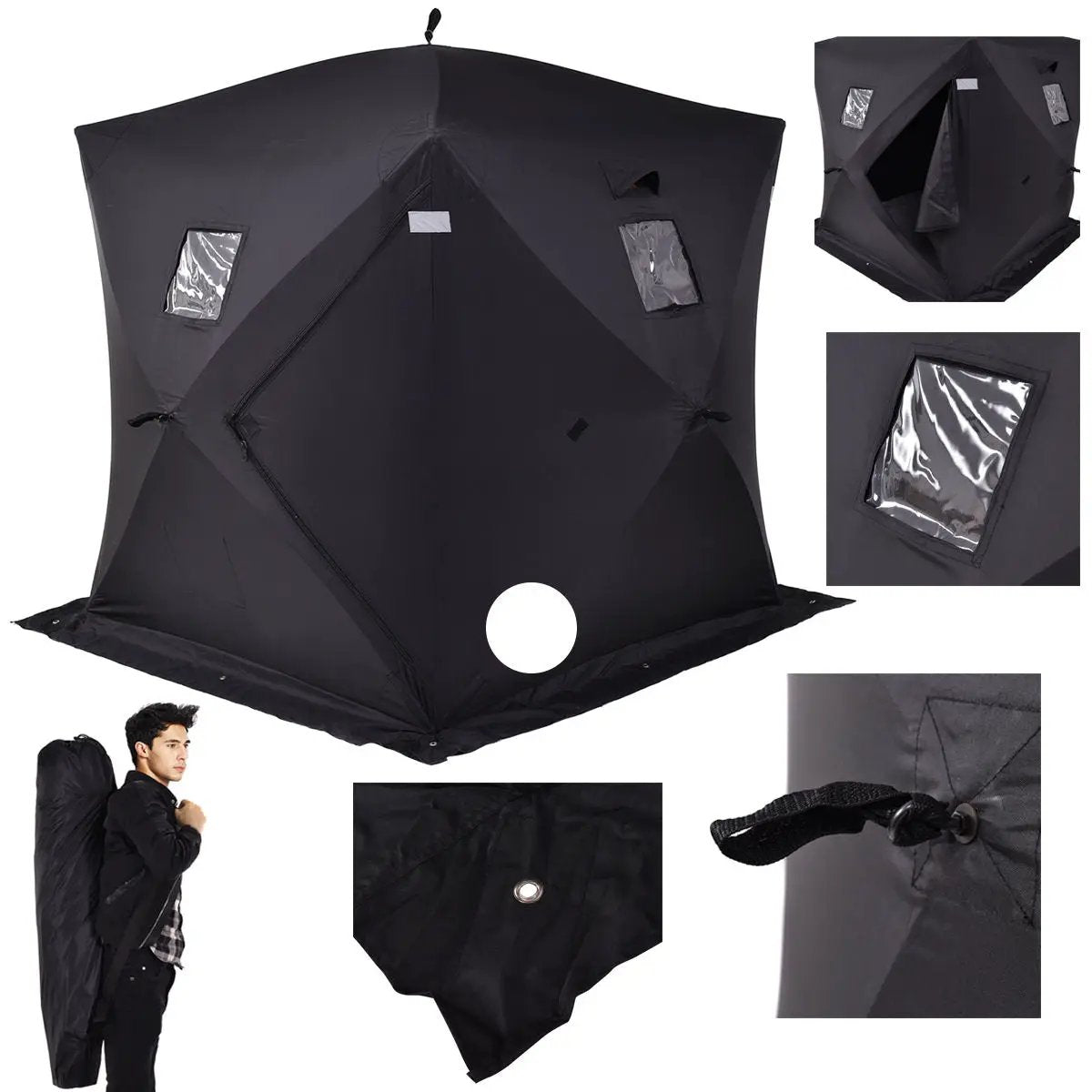 2-Person Outdoor Portable Ice Fishing Shelter Tent by DirectDeals