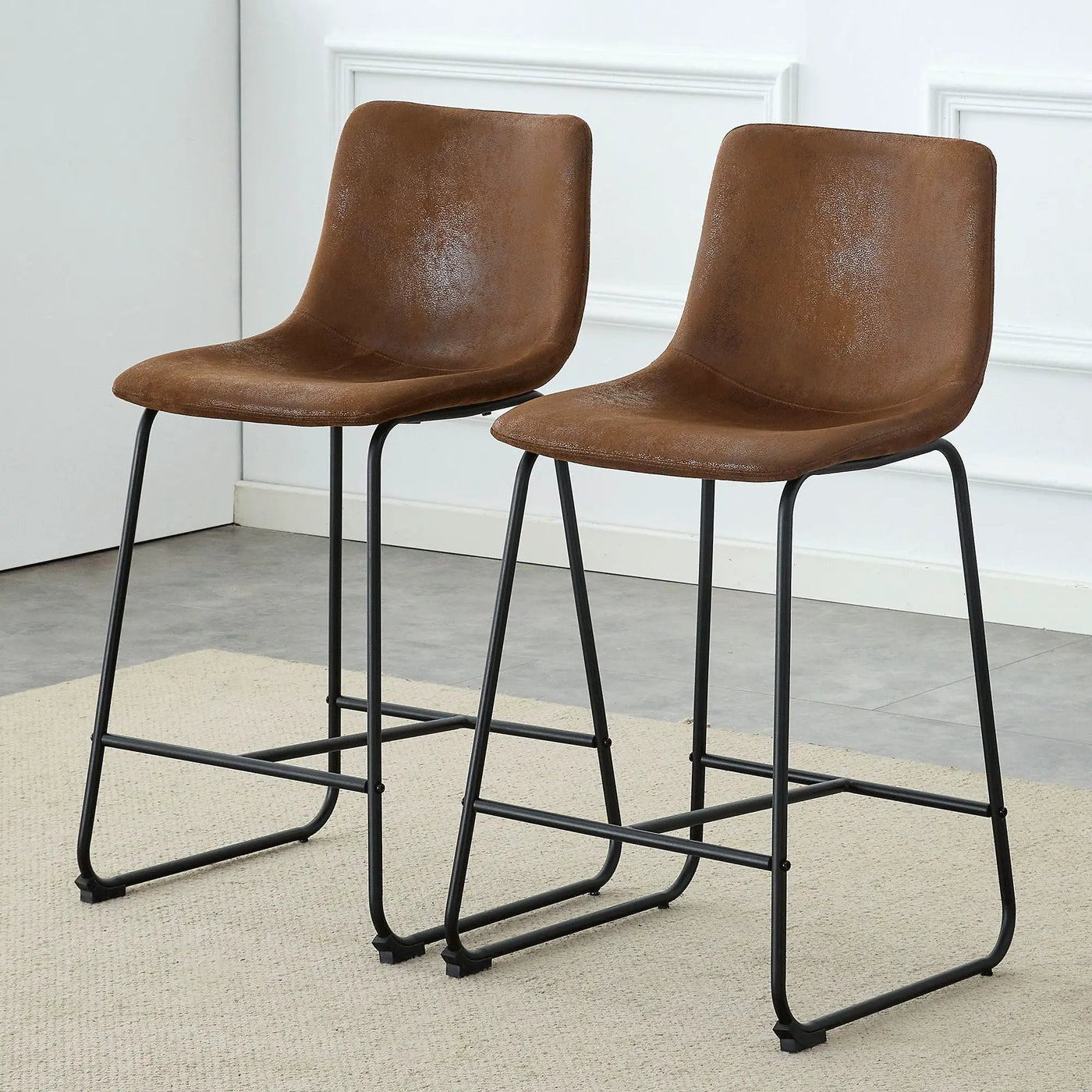 Retro Bar Chairs, Comfortable Stools (Set of 2) by Unique Piece Furniture