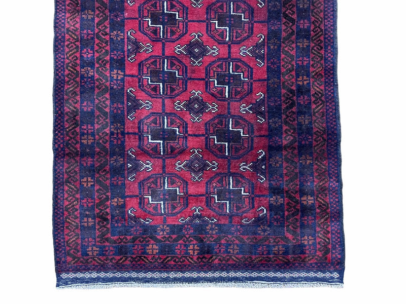3 X 5 Vintage Handmade Tribal Wool Rug Balouchi Rug Afghan Rug Red Beige Nice by Jewel Rugs