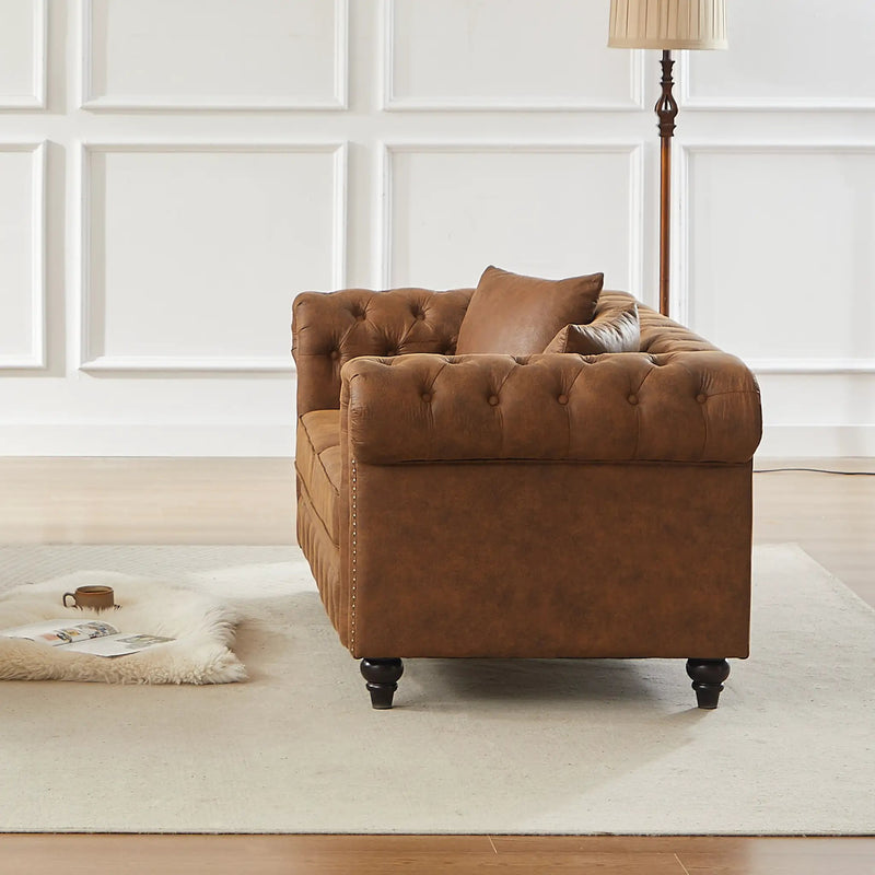 FX 63.5" Contemporary Design Chesterfield Sofa by HouseOfZazla