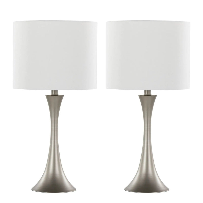 Lenuxe - Contemporary & Modern Design Table Lamp (Set of 2) by HouseOfZazla