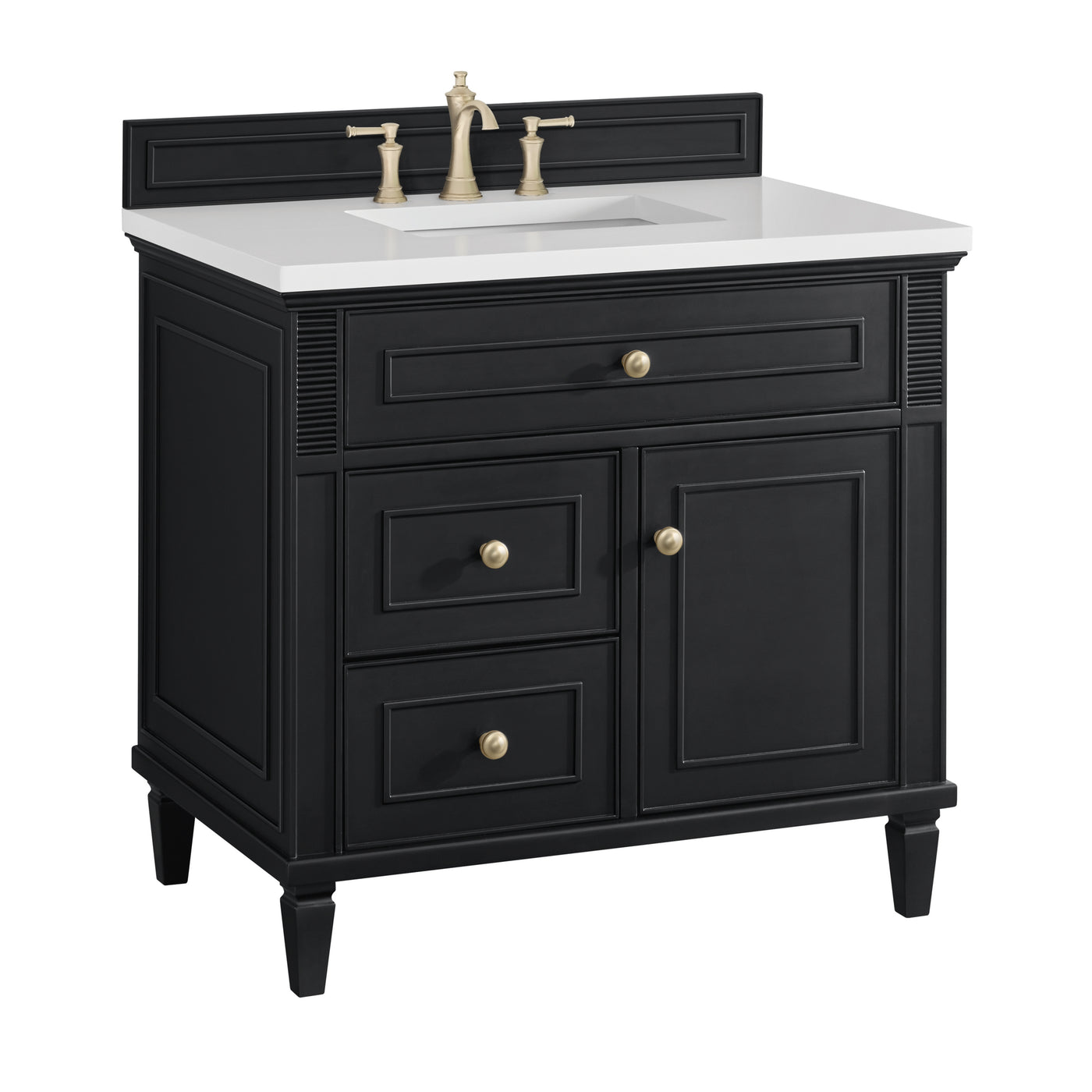 James Martin Lorelai 36" Single Bathroom Vanity, Black Onyx, view 18