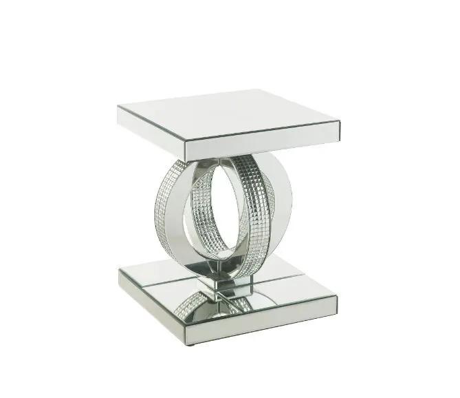 Ornat - End Table - Mirrored & Faux Square Diamonds by Unique Piece Furniture