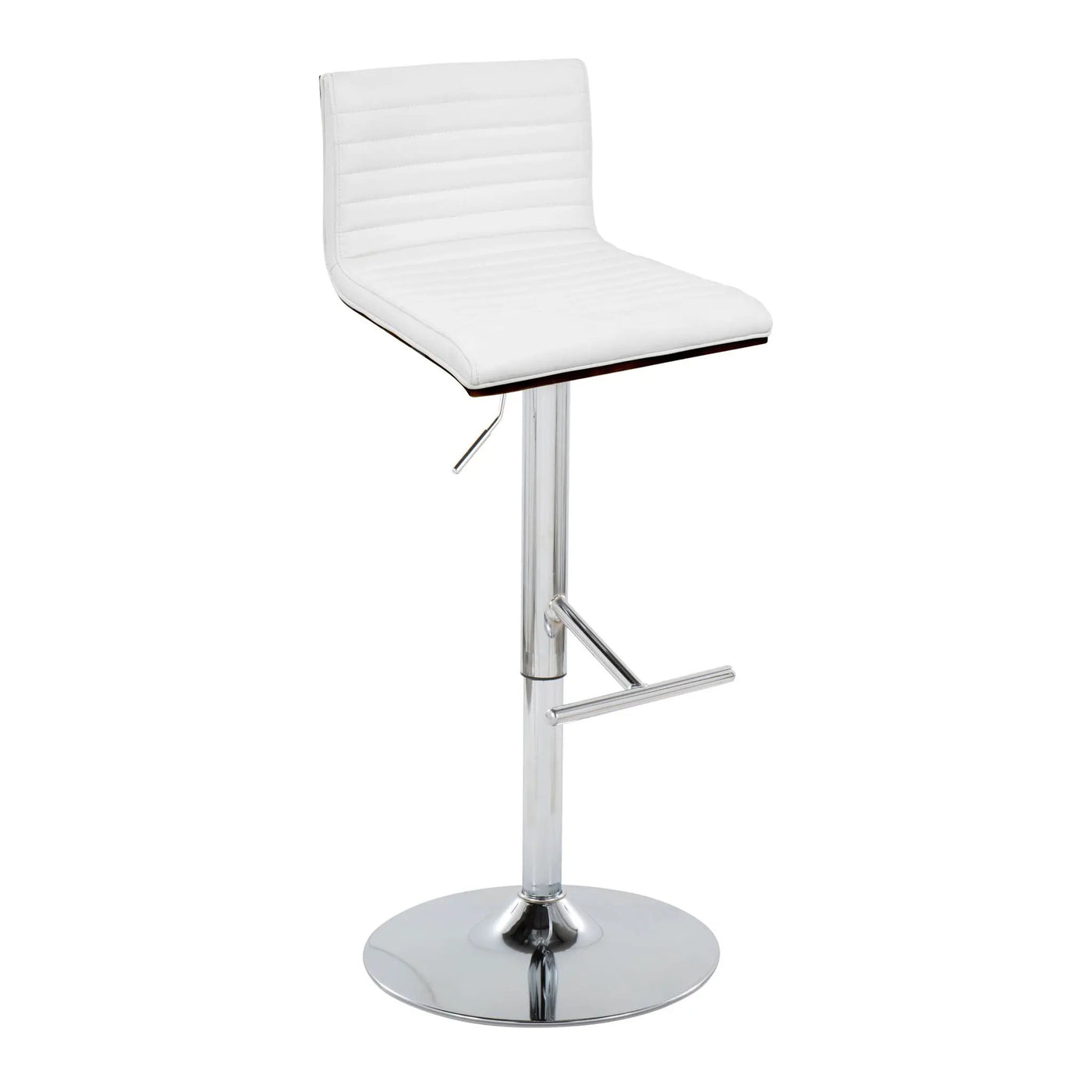Mason - Contemporary Adjustable Barstool & Swivel With Straight T Footrest (Set of 2) by HouseOfZazla