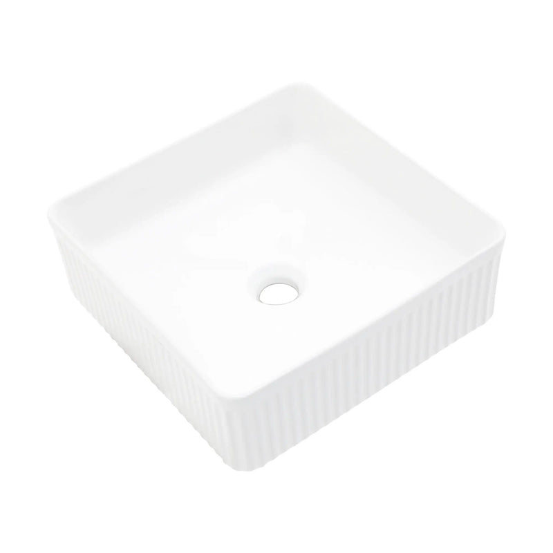 Modern Ceramic Rectangular Vessel Bathroom Sink by HouseOfZazla