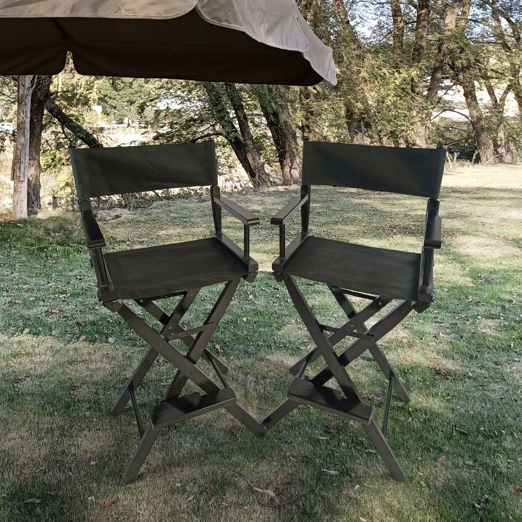 Casual Home Director's Chair, Foldable Style, Suitable For Adults (Set of 2) - Black by Unique Piece Furniture