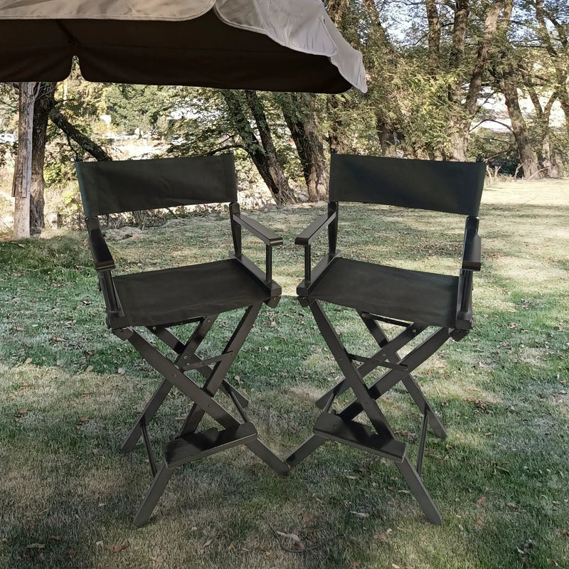 Casual Home Director's Chair, Foldable Style, Suitable For Adults (Set of 2) - Black by Unique Piece Furniture