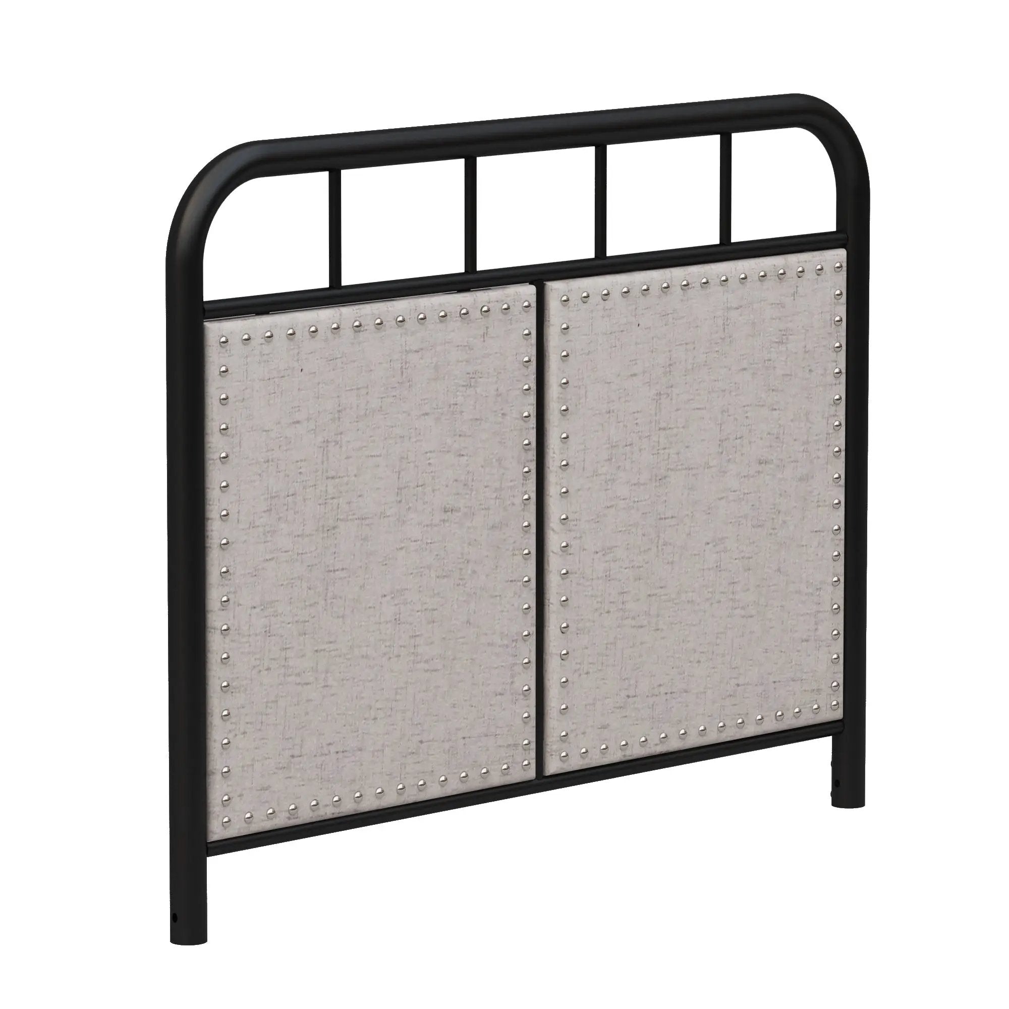Twin Size Linen Upholstered Platform Metal Bed Frame with Fabric Headboard and Footboard by HouseOfZazla